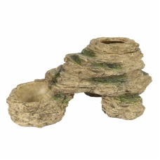 AQUA DELLA Укрытие для террариума с кормушкой "Камни-грот", бежевый, 24,5x15x11,5см